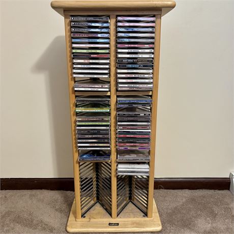 CD Storage Tower with CDs - Mostly Country w/ Few Others Mixed In