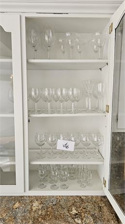 Large Collection Of Wine & Cocktail Glasses Sizes & Makers Vary