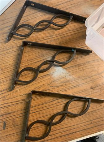 Ornate Celtic Scroll Shelf Bracket Lot of 3