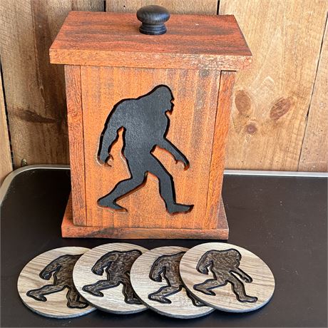 Big Foot Collection Coasters and Lantern
