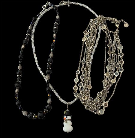 Vintage Glass/Crystal Beaded Necklaces