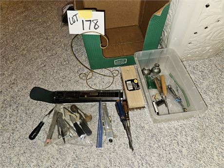 Mixed Tool Lot: Hand Tools / Oil Cans / Brush & More