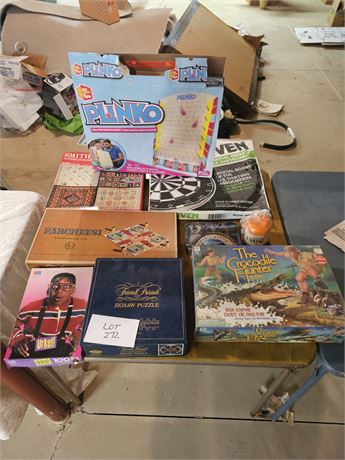 Mixed Board Games- Raven Dart Board, Plinko, Trivia, Parcheesi & More