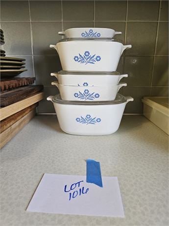 Corningware Blue Cornflower Lidded Baking Dishes