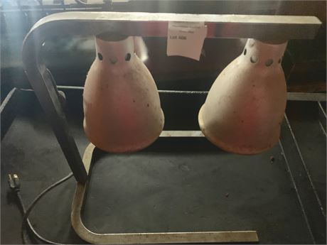 Dual Aluminum Food Service Heat Lamp