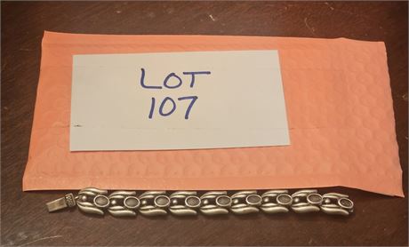 Sterling CA (Carl Art) Link Tulip Bracelet 7" 1.01 OZT