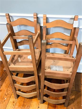 A.C. Furniture Company Natural Wood Finish Ladderback Dining Chairs (Set of 4)