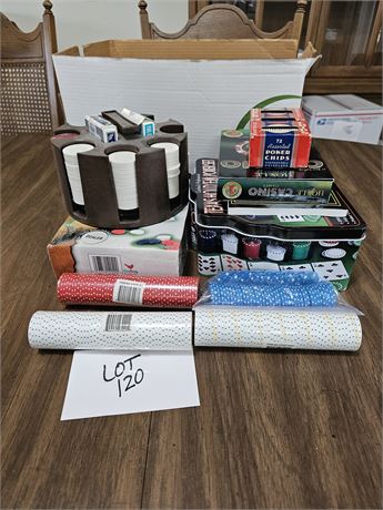 Mixed Poker Chips, Cards & More