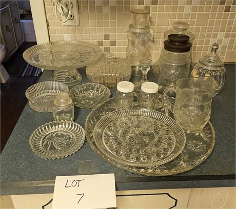 Cupboard Cleanout- Pitcher, S&P, Candy Dish, Cake Plate & More