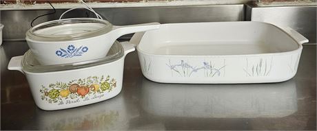 Multiple Pattern Corningware Pieces