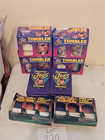 Camel Joe Tumblers, Matches & Ashtrays