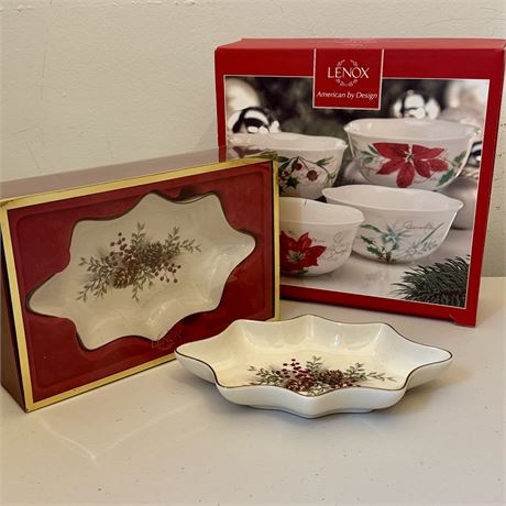 Lenox Holiday Dishes & Bowls - Boxwood & Pine, Winter Meadow and More