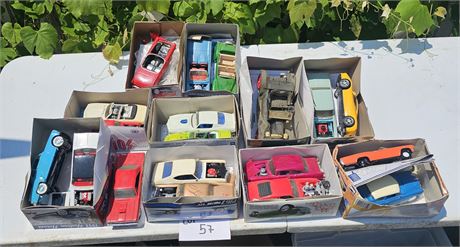 Mixed 1.24 Scale Model Kit Cars- Monogram, Lindberg, ATM & More