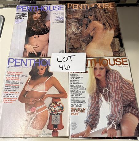 1970s Penthouse Magazine Lot-10 Issues