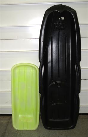 2 Plastic Sleds