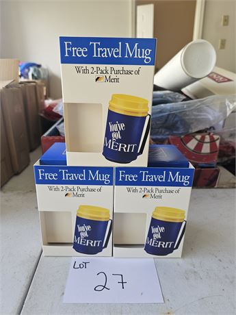 Merit Cigarette Travel Mug x3