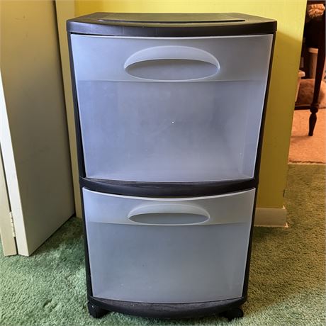 Sterilite 2-Tier Rolling File Cabinet