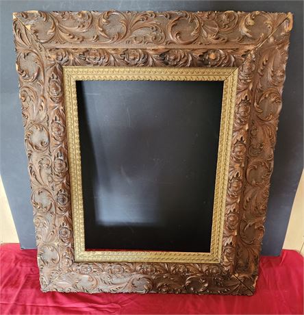 Antique carved picture frame