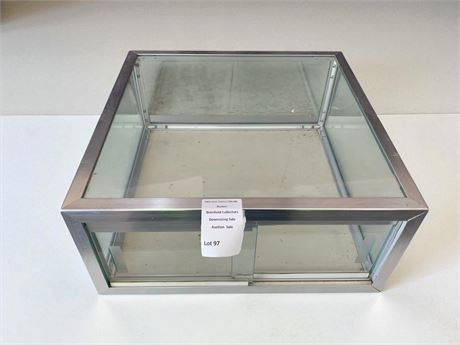 Countertop Display Case W/Metal Frame & Glass Panels