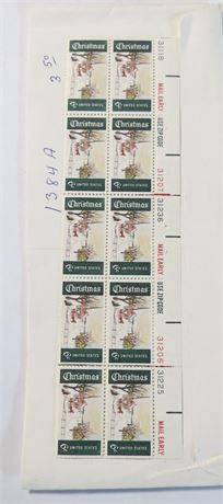 1969 6 Cent Christmas Stamps