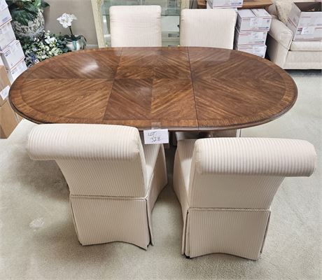 Dining Room Wood Table with Four Chairs
