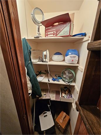 Closet Cleanout:Fan/Iron/Make-Up Mirror & Much More