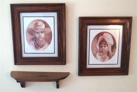 Western Boy & Girl Prints, Shelf