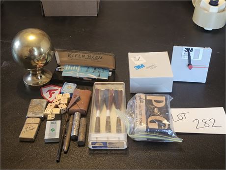 Mixed Collectibles:P&G Soap/Zippo Lighters/Darts/Bone Dice/Pipe Cleaner & More