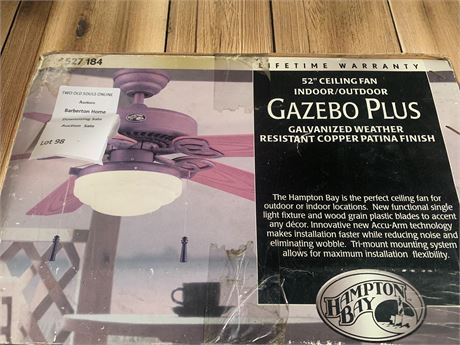 Hampton Bay Gazebo Plus 52-Inch Indoor/Outdoor Ceiling Fan In Original Box
