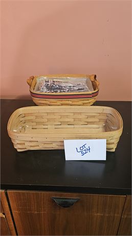 Longaberger Star Spangle Basket & Liner & Bread Basket