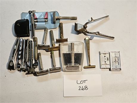 Mixed Razor Lot: Vintage Gillette/Travel & More