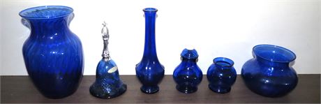 Assorted Blue Glass