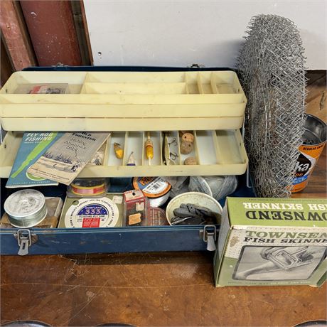 Vintage Tackle Box with Some Contents and Extras