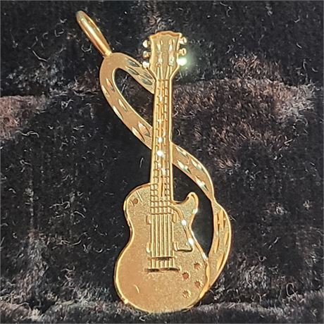 14K Guitar Pendant - 1.0 dwt