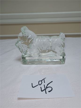 Lead Crystal Scottie Dog Bookend