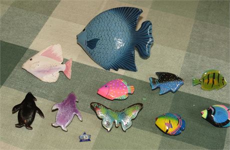 Fish & Penguin Pins