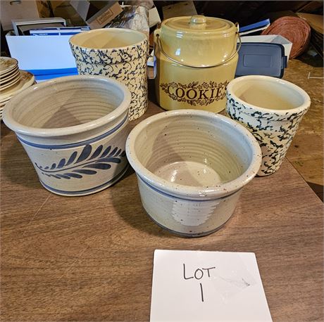 Stoneware Pottery Lot - R.R.P. Co. & More