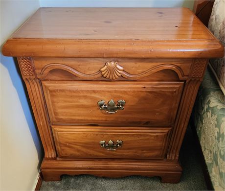 Webb Furniture Oak Nightstand 1 of 2