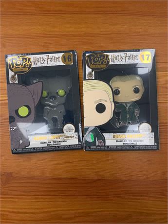Funko Pop! Harry Potter Enamel Pins 16 Remus Lupin Werewolf and 17 Draco Malfoy