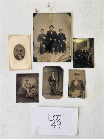 Antique Mixed Tin Type Photos