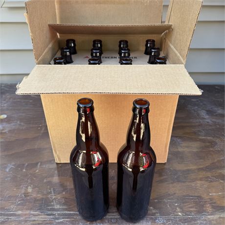 2 Cases New Northern Brewer Glass Homebrew Bottles, 22 oz