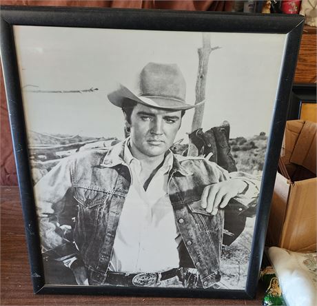 Elvis Presley 1968 "Stay Away from Joe"  B&W Framed Print