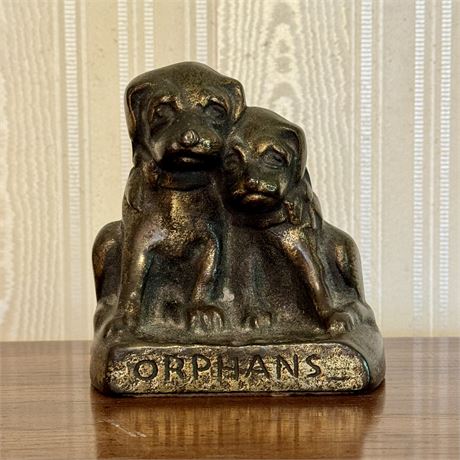 Solid Cast Metal Hubley Single "Orphans" Bookend