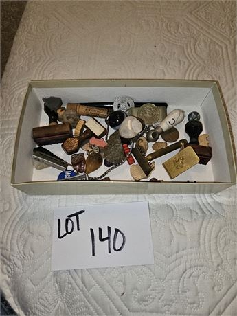 Vintage Mixed Lot: Stamps / Marbles / Razor / Buttons & More