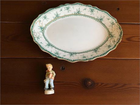 John Maddock & Sons Hamilton Green Oval Serving Platter
