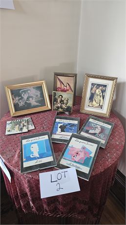 Mixed Art Lot: Mini Framed Art