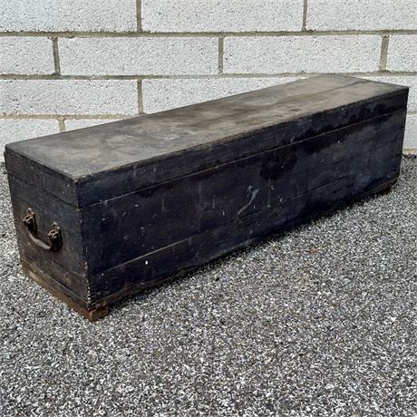 Antique Wood Dovetailed Carpenters Box - 34"L