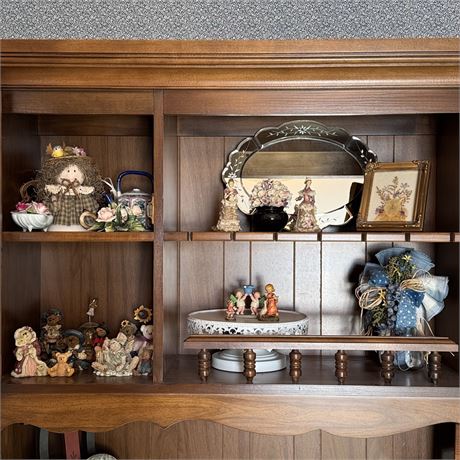 Hutch Cabinet and Shelf Cleanout - Boyds Bears Figurines and More