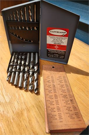 Vintage Cleveland Forge High Speed Drill Bit Set