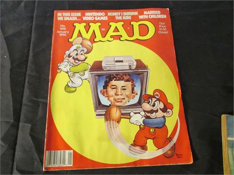 Vintage January 1990 Mad Magazine # 292 Mario Bros Issue